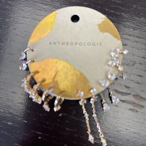Anthropologie Gold and Silver Crystal Earrings Collection